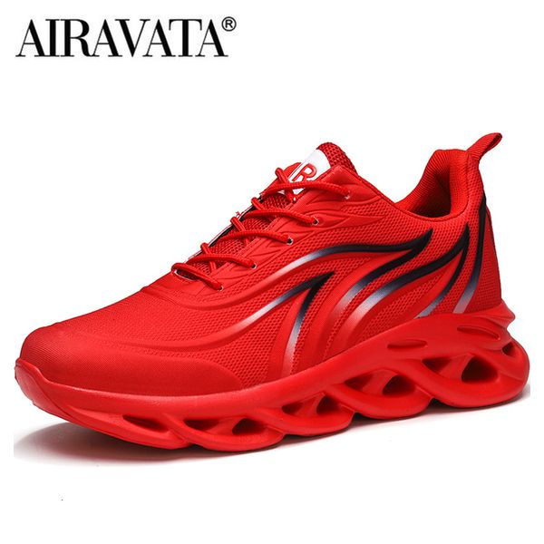 Scarpe eleganti Scarpe da ginnastica stampate a fiamma da uomo Flying Weave Sport Comode da corsa Outdoor Uomo Athletic 230804