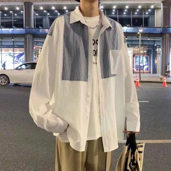Männer Hoodies 2023 Frühling Licht Luxus Modische Bequeme Casual Hemd Koreanischen Stil Lose Mantel Boutique Kleidung