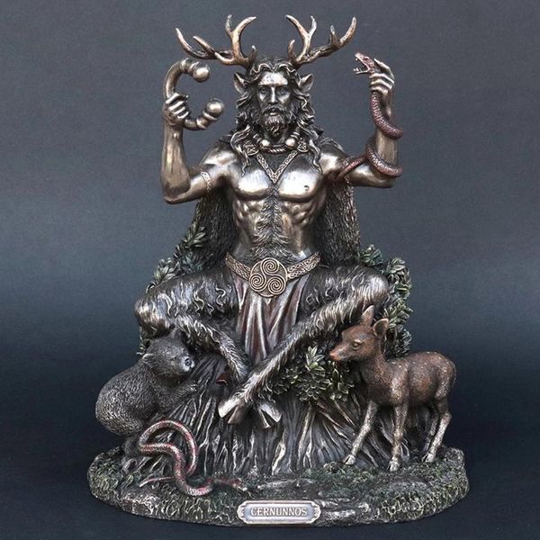 Oggetti decorativi Figurine Cernunnos Antica Roma Resina Dio celtico Figura Scultura Arte nordica Statua degli inferi Ornamento per prato all'aperto 230804