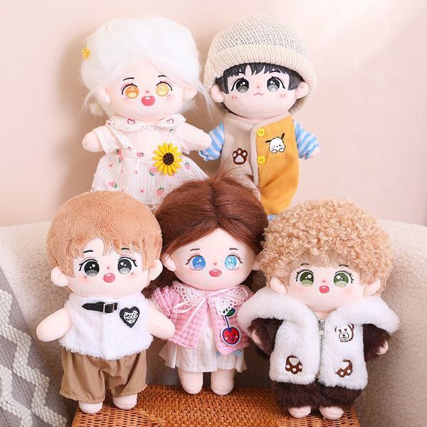 Dolls 24cm Kawaii 8 Styles Idol Doll com roupas Cotton Doll Birthday Christmas Gift Hair Hair Diy Coleção de fãs de alta qualidade 230804