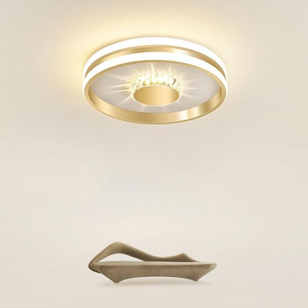 Plafoniere Corridoio moderno Luce a LED per corridoio Balcone Camera da letto Bagno Oro nero Lampada Lussuosi apparecchi di illuminazione per interni