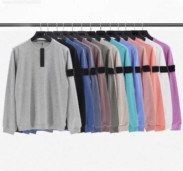 Herren Sweatshirts Topstoney Island Hoodie Stone Pull Casual Pullover Herbst O Neck Black Hoodies Damen 18 Candy Color Langarmpullover Kompass Tops 666yy