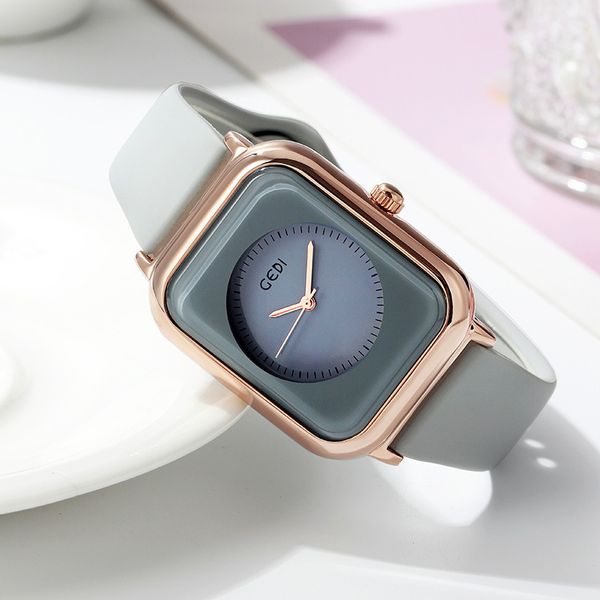 Женские часы, высококачественные дизайнерские роскошные деловые часы с кварцевой батареей и маленьким квадратным диском, 35 мм.