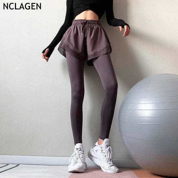 Leggings Vita alta Sport Pantaloncini fitness da donna Prova di squat Allenamento in palestra Pantaloni da yoga Butt Lift Tummy Control Collant da corsa Nclagen