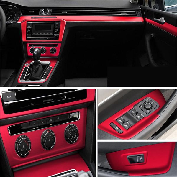 Para volkswagen vw passat b8 2017-2019 painel de controle central interior maçaneta da porta 3d 5d fibra de carbono adesivos decalques estilo do carro ac208o