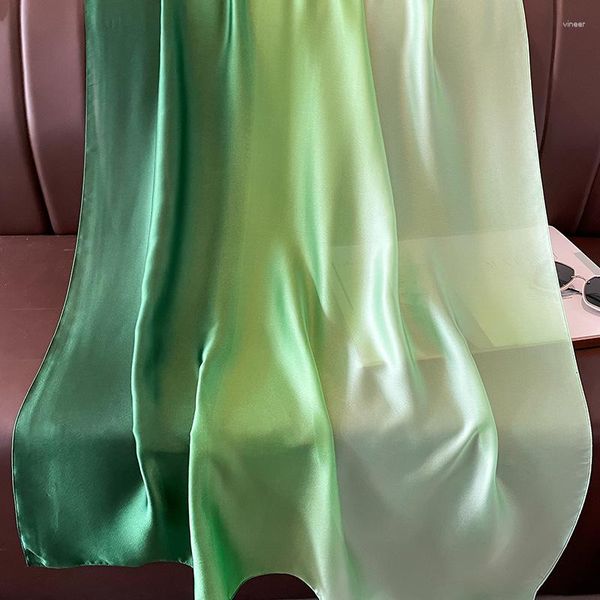 Schals Ombre Strand Stolen Sonnenschutz Wraps Sommer Große Schals Seide Schal Frauen Frühling Foulards Dünne Mode Weibliche Hijab Bufandas