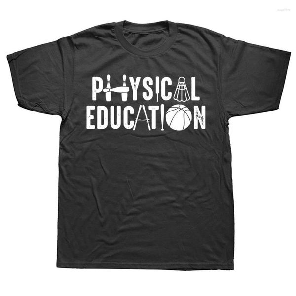 Magliette da uomo Novità Insegnante di educazione fisica Preferito Insegnamento di basket Streetwear Manica corta Regali di compleanno T-shirt scolastica