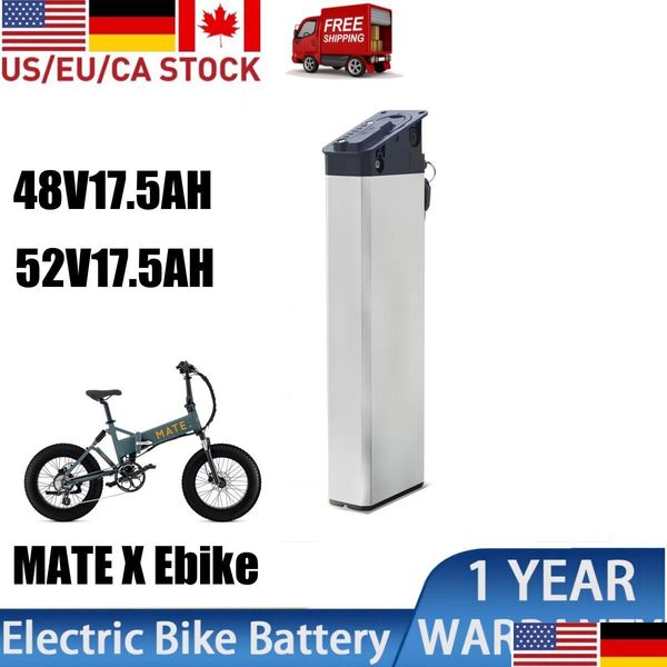 Batterie Mate X Sostituzione Ebike Batteria 48V 17.5Ah 14Ah Batteria interna Den 52V Per bicicletta elettrica pieghevole 500W 750W 1000W Motore Dhwtm