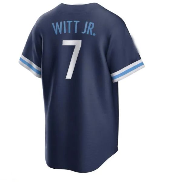 Benutzerdefinierte Bobby Witt Jr. City Connect Jersey Patrick Mahomes George Brett Salvador Perez MJ Melendez Whit Merrifield Andrew Benintendi Baseball Männer Frauen Jugend