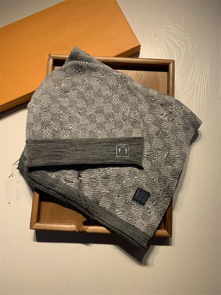 2023 Sciarpa invernale Cappello lavorato a maglia classico scozzese unisex caldo scialle da donna con design a scialle in cashmere