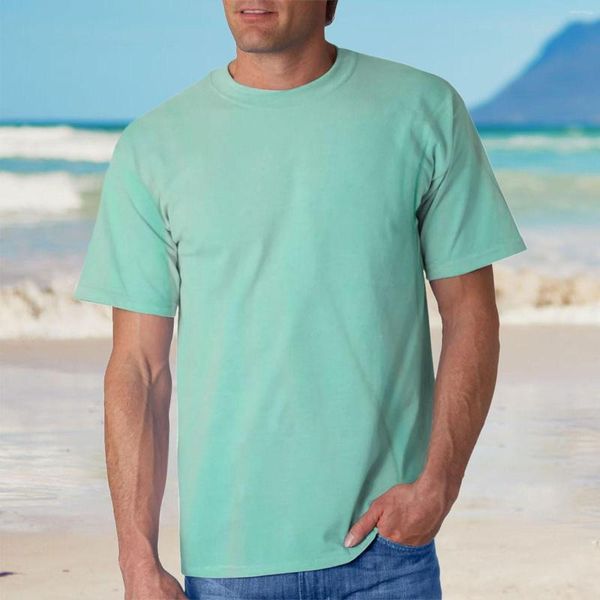 Camisetas masculinas camisa de manga comprida elegante primavera/verão casual manga curta gola redonda mocks para homens e conjunto