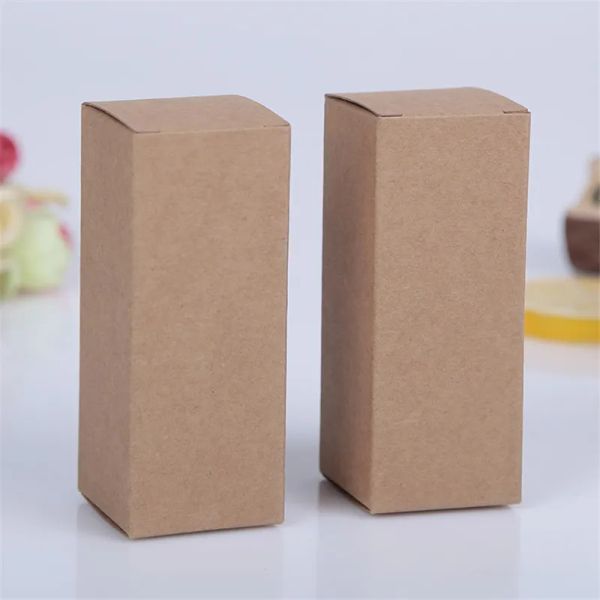 Top Qualität 10 Größe schwarz weiß Kraftpapier Karton Lippenstift Kosmetik Parfüm Flasche Kraftpapier Box ätherisches Öl Verpackung Box