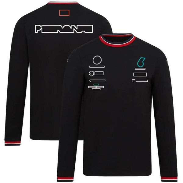 Neues Formel-1-Team F1-Rennanzug, langärmeliges T-Shirt für Herren, benutzerdefiniertes F1-Offizielles, gleiche Kleidung, Fan-Modelle274w