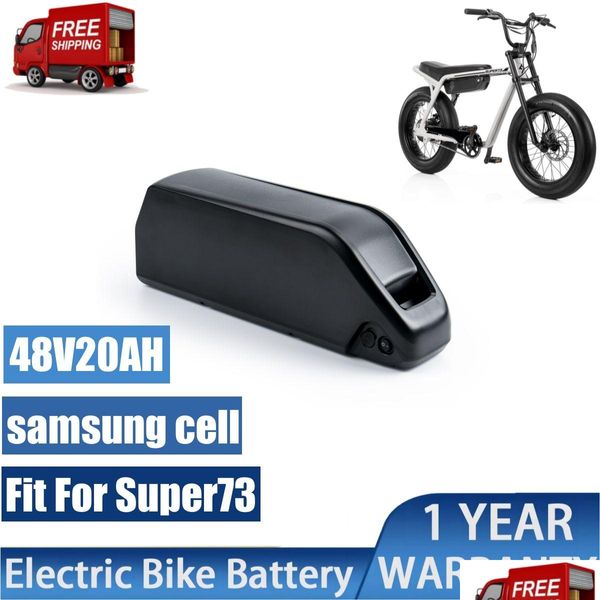 Batterie Super73 Ebike 48V 20Ah Batteria per bici elettrica 36V 25Ah con Powerf 21700 Cell 50E Per 500W 1000W Motore Drop Delivery E Dh2Kg