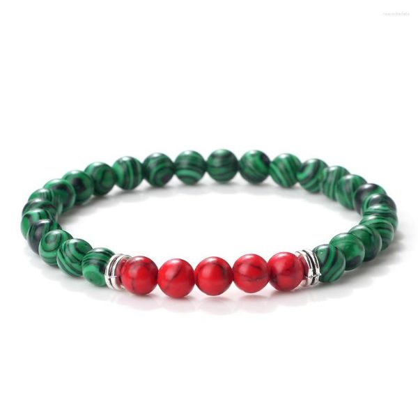 Strand 6MM Rosso Pietra Naturale Perline Braccialetti di Preghiera Per Donna Uomo Occhi di Tigre Lava Ematite Stretch Coppie Gioielli Fatti A Mano