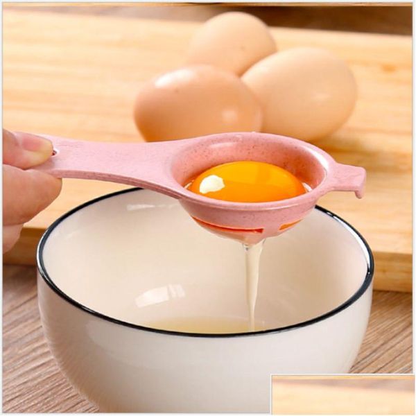 Ferramentas para ovos Novo separador de plástico Gema Peneirar Casa Cozinha Chef Almoço Gadget Divisor Branco Drop Delivery Jardim Jantar Bar Dh41O