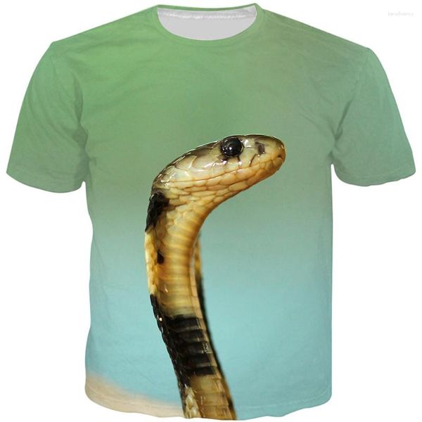 Camisetas Masculinas Horror Animal Snake Impressas em 3D Homens Mulheres T-Shirt Verão Adulto Crianças Moda Camisa Esporte Ao Ar Livre Crianças Tees Tops Vestuário