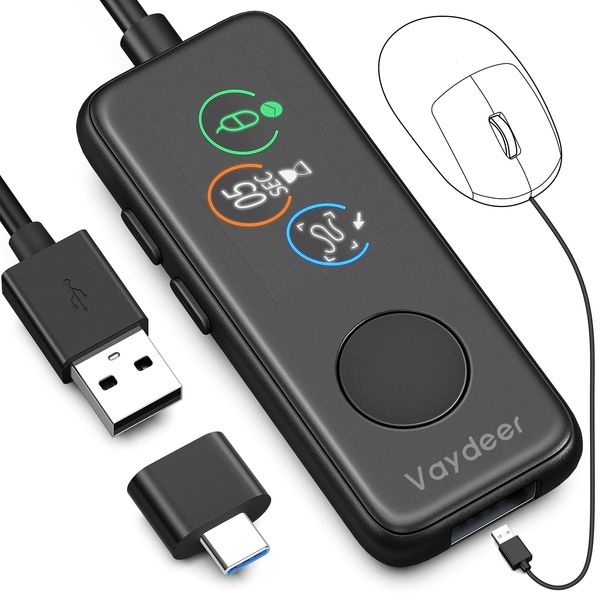 Mouse Jiggler del mouse completamente automatico 100 Mover USB assolutamente non rilevabile con conto alla rovescia dello schermo HD regolabile e 3 percorsi 230804