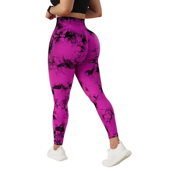 Marmor Nahtlose Tie Dye Leggings Frauen Workout Scrunch Butt Yoga Hosen Squat Proof Gym Sport Tragen Outfits Push-Up Leggins mujer