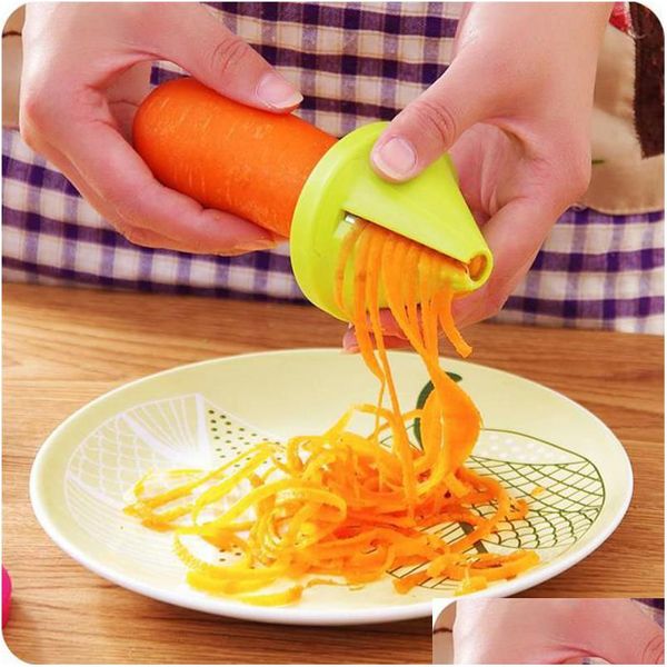 Obst Gemüse Werkzeuge Slicer Trichter Modell Shred Gerät Spirale Karotten Salat Rettich Cutter Reibe Kochwerkzeug Küchenzubehör G Dh5Q1