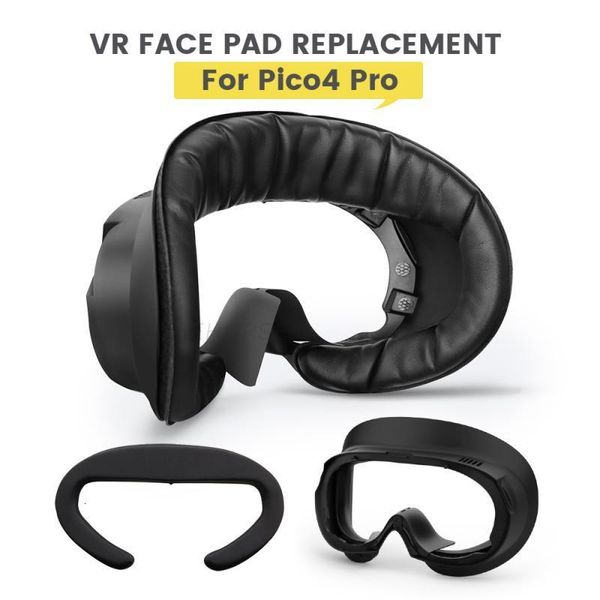 VR AR Accessorise 2023 VR Face Cover Interface Suporte Esponja Pad Substituição Para Pico 4 Headset Lavável À Prova De Suor Couro PU 230804