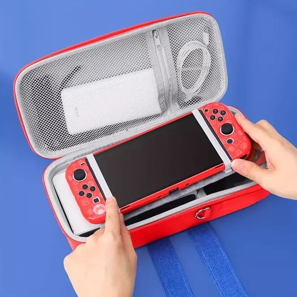 Корпус путешествия для переключения OLED-корпуса, совместимый с моделью Nintendo Switch/OLED, портативным перевозом переноски для переноски