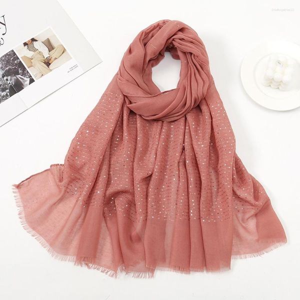 Roupas étnicas Cachecol com franjas Dimaond Feminino Muçulmano Hijab Xaile Envoltório Turbante Cachecóis Estolas Lenço de Cabeça Bufandas Pashmina Foulard Turbante Mujer