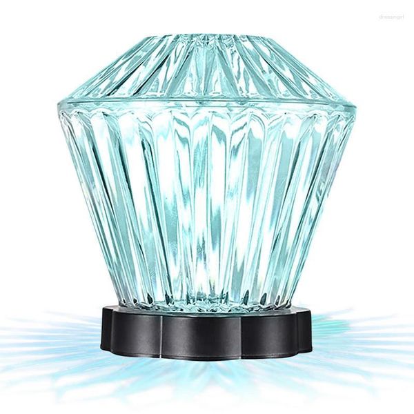 Castiçais Diamante Pétala Candeeiro De Mesa Acrílico Decoração Lâmpadas De Mesa Para Quarto Barra De Cabeceira Iluminação De Cristal Luminárias Presente LED Luz Noturna