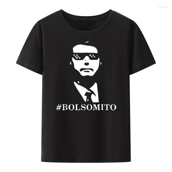 Erkek Tişörtleri Bolsomito Bolsonaro Başkan Komik Siyah Tee Dijital Baskılı Grafik Vintage Sıradan Sokak Giyim Üstleri Erkek Kadın Giyim