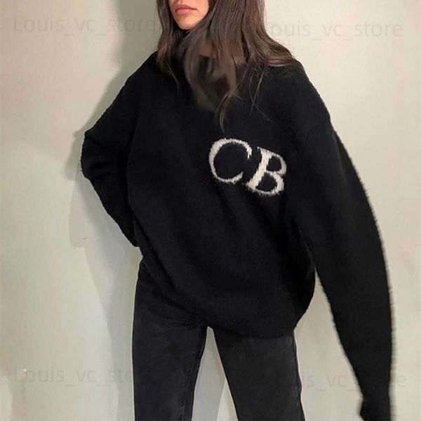 Cole Buxton Fashion Sweater Men 1 1 Best Quality Black Grey Oversized Sweatshirts Knit Jacquard Women Sweater Mens Clothing T230806