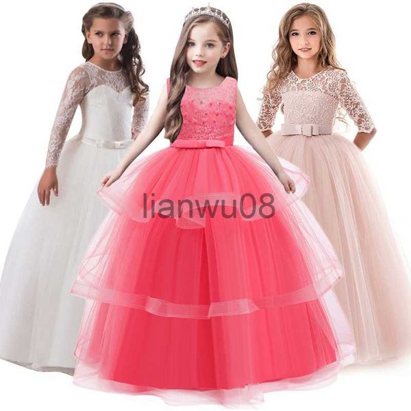 Abiti da ragazza Adolescenti Ragazze Vestito da principessa Vestito da sera per bambini Vestito da ragazza di fiori Abito da sposa Abiti per bambini Costume da ragazza 8 10 12 14 Anno x0806