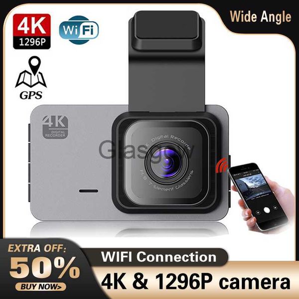 DVR per auto WiFi DVR per auto Schermo da 30 pollici 4K1296P Doppia lente Vista posteriore Dash Cam Videocamera per veicoli Videoregistratore Monitor di parcheggio 24 ore x0804 x0804