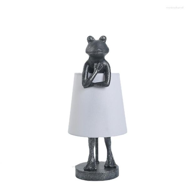 Tischlampen Nordic Schürze Frosch Lampe Retro Kreative Harz Schreibtisch Licht Schlafzimmer Studie Restaurant Kunst Dekor Nachttisch Tier