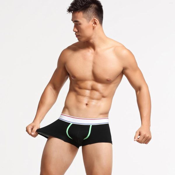 Herren-Bademode Seobean Cartoon bedruckte Low-Rise-Boxerunterwäsche Trend-Shorts Kopf