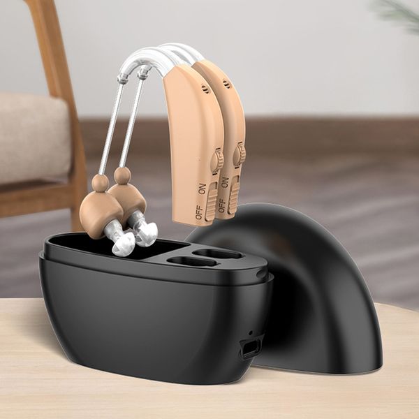 Aparelho auditivo portátil recarregável para cuidados com os ouvidos Amplificador de som magnético recarregável para idosos Aparelho auditivo para surdos 230804