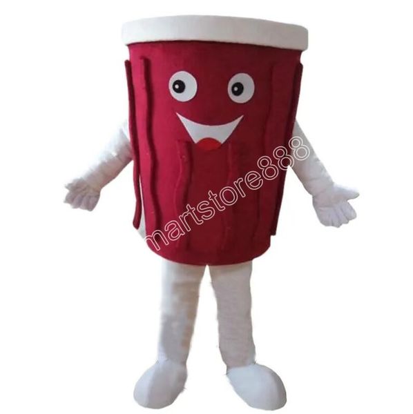 Nuovo cartone animato Bella tazza di caffè Costumi mascotte Evento di Natale di Halloween Costumi di ruolo Giochi di ruolo Costume da pelliccia