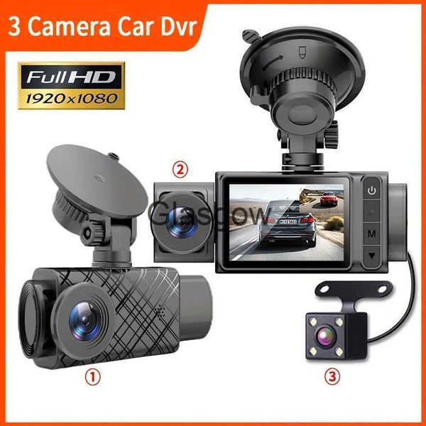 Araba DVRS Araba Vidoe Recorder 3 Way Dash Cam 3lens Araba DVR Dashcam 3 Kanal Video Kaydedici Üç Yolu Black Box X0804 X0804