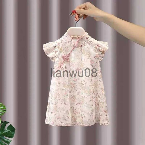 Abiti da ragazza Vestito da bambina per bambina Estate Nuovo stile cinese per bambini Hanfu Bambina Vestito da principessa per bambina Cheongsam 06 anni x0806