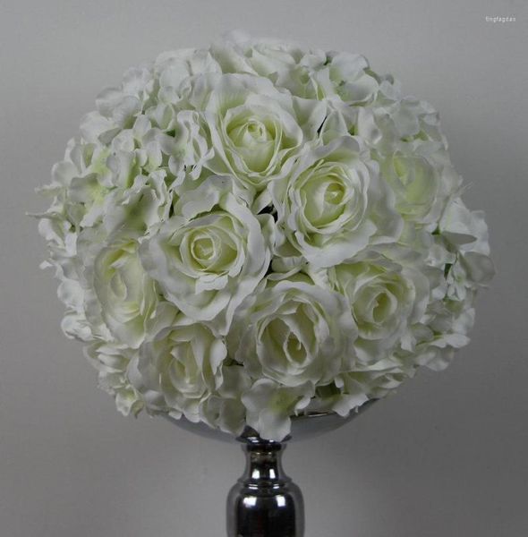 Fiori decorativi Rosa e ortensia 45 cm 4 pezzi / lotto Pomander Ball Wedding Kissing Flower Party / Decorazione domestica