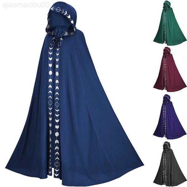 Тематическое костюм с капюшоном Medieval Renaissance 5-Color Wizard Hooded Rope Hood Cape Halloween Complay Come Film and Television L230804