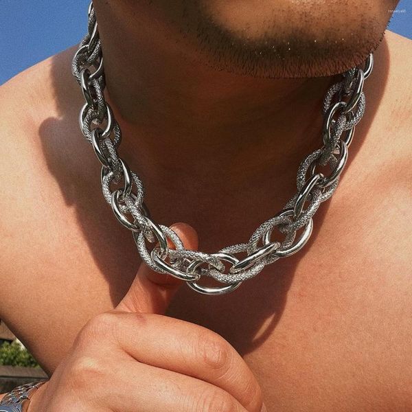 Choker Hip Hop Dicke Kreuz Kette Kurze Halskette Männer Punk Chunky Kragen Am Hals 2023 Mode Schmuck Zubehör