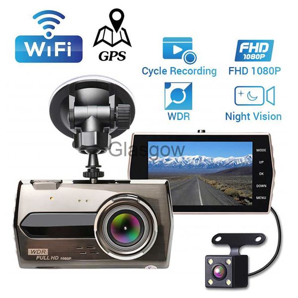 Car DVRs Dash Cam 40 Full HD 1080P Car DVR WiFi Rear View Camera Mirror Video Recorder Black Box Dashcam Parking Monitor GPS Tracker x0804 x0804