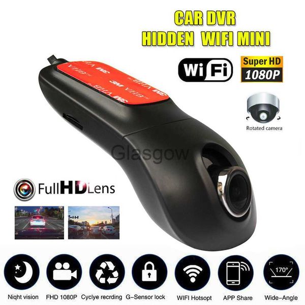 DVR per auto 1080P Full HD DVR per auto WiFi Dash Cam Vista posteriore Veicolo Dash Camera Videoregistratore Monitor di parcheggio 24 ore Visione notturna Gsensor x0804 x0804