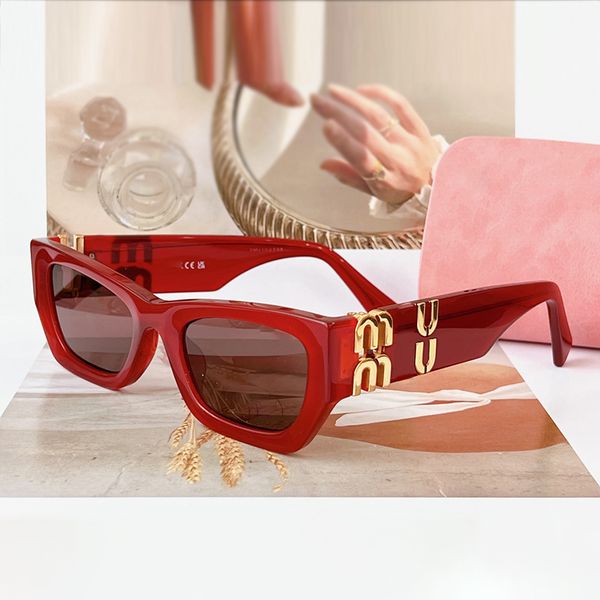 Óculos de sol de alta qualidade MUI Designer óculos de sol Sunglasses de sol de alta qualidade 1 melhor acetato retangular óculos de sol de todos os Óculos ovais de vidro de vanguarda 103