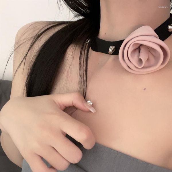 Кокер винтажный темперамент роза сексуальное мягкое мягкое ожерелье для женщин для женщин