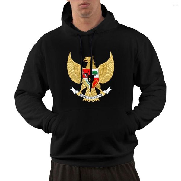 Herren-Kapuzenpullover, 95 % Baumwolle, Emblem der Indonesien-Landesflagge, warmer Winterpullover, Kapuzenpullover für Männer und Frauen, Unisex, Sweatshirt im Hip-Hop-Stil