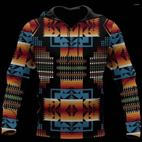 Moletons Masculinos PLstar Cosmos Est Impressos em 3D Native Pattern Culture Art Harajuku Premium Streetwear Unique Unisex Hoodies/Suéter/Zip B-1