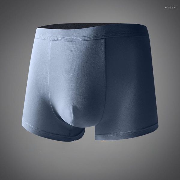 Unterhosen Sommer 3 Stück Herrenunterwäsche ohne Spuren antibakterieller Schritt flacher Winkel bequem atmungsaktiv große männliche Boxershorts