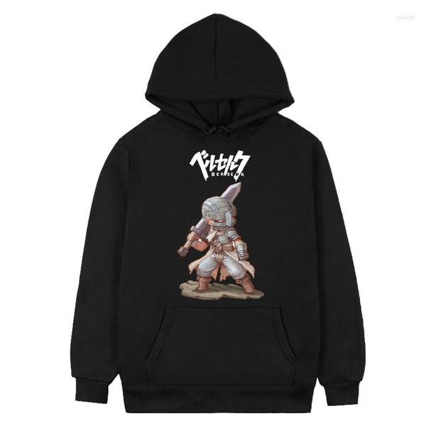 Мужские толстовины отдых Berserk Mits Muls Mworksman Hoodie для мужчин круглый воротниц Прекрасная одежда аниме-печати уникальная удобная хип-хоп