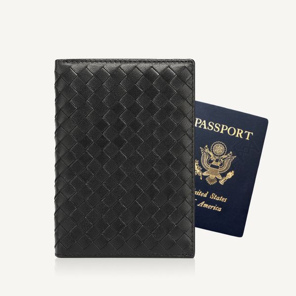 Lüks marka tasarımcısı pasaport kapağı seyahat cüzdan dosyası koruyucu klasör otantik deri koyun derisi çok kart yuvası moda basit 2023 yeni